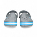 Zueco Franja en Piso Cielo+gris  CROCS