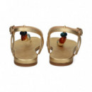 Esclava Abalorios Metalizada Oro  UNISA