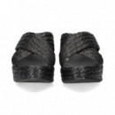 Pala Cruzada Rafia Negro  UNISA