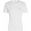 Camiseta de Cuello Redondo con Corte Slim de TOMMY HILFIGER