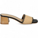 Pala Rafia Negro+camel  MISS ELASTIC