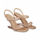 Sandalia 2 Tiras Strass Rosa  EXE