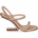 Sandalia 2 Tiras Strass Rosa  EXE