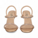 Sandalia 2 Tiras Strass Rosa  EXE