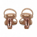 Sandalia 2 Tiras Strass Rosa  EXE