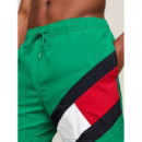Bañador Slim de Medio Largo con Cordón de TOMMY HILFIGER
