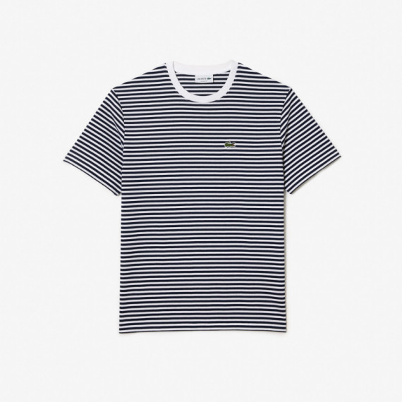 Camiseta de Algodón Grueso con Motivo de Rayas  LACOSTE