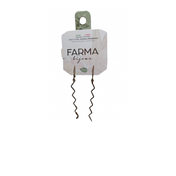Bijoux Pendiente Zigzag Dorado  FARMA BIJOUX