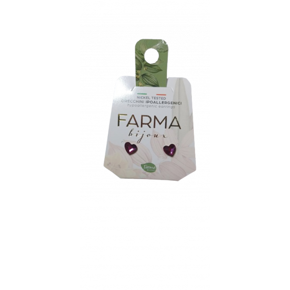 Pendiente Bijoux Corazon Fucsia 6MM  FARMA BIJOUX
