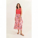 Falda MOLLY BRACKEN con Estampado y Pliegues