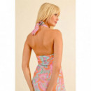 Vestidos Vestido LILI SIDONIO Estampado con Escote Halter