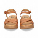 Carmelita Cruzada Plat.piel Cuero  BUENO