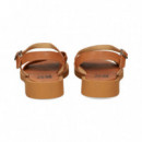 Sandalia Cerrada 1 Lado Piel Cuero  BUENO