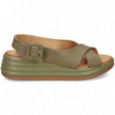 Sandalia Cruzada Kaki  BUENO