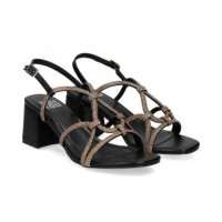 Sandalia Entrelazada Strass Cobre  BIBI LOU - Guanxe Atlantic Marketplace