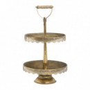 Bandeja Doble Oro Metal  PÉREZ ÁVILA