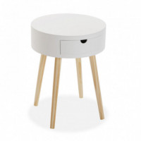 Mesa Blanca Madera D.40X53 Cm  PÉREZ ÁVILA - Guanxe Atlantic Marketplace