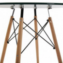 Mesa Cristal Patas Metal  PÉREZ ÁVILA