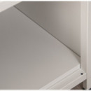 Mesa Noche Metal Blanca  PÉREZ ÁVILA