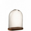 Campana Cristal Base Madera.  PÉREZ ÁVILA