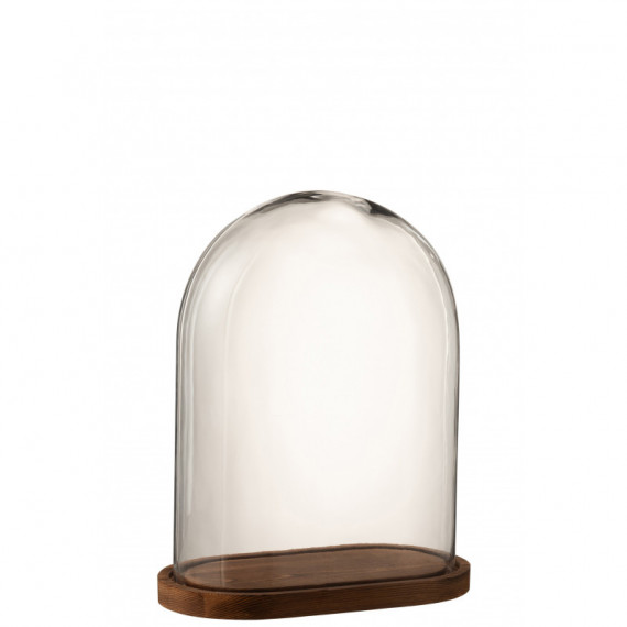 Campana Cristal Base Madera.  PÉREZ ÁVILA