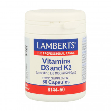 LAMBERTS Vitaminas D3 y K2 1000IU/K2  60 Com