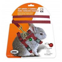 ICA Set de Arnés y Correa para Conejos Enanos