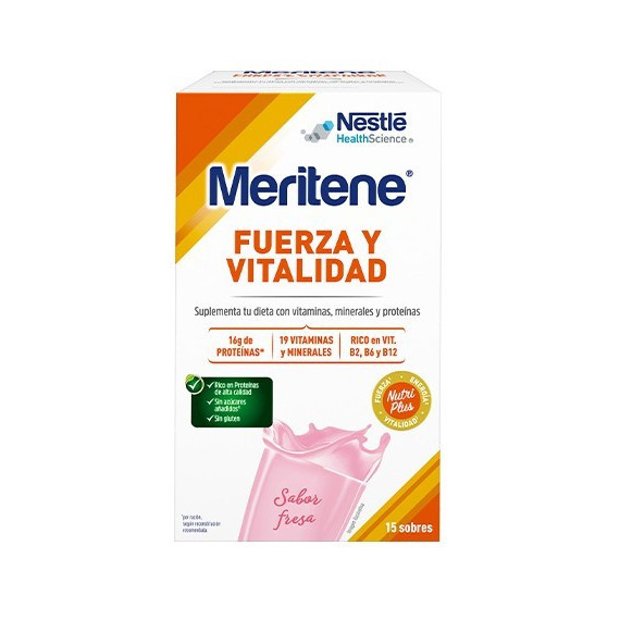 Meritene Fuerza y Vitalidad Sabor Fresa 15 sobre