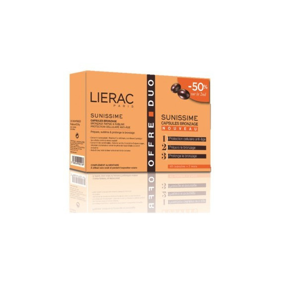 LIERAC SUNISSIME DUPLO CAPS PREPARADORAS 60CAPS