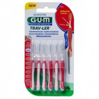 GUM Trav-ler 0.8MM 6 Cepillos Interdentales