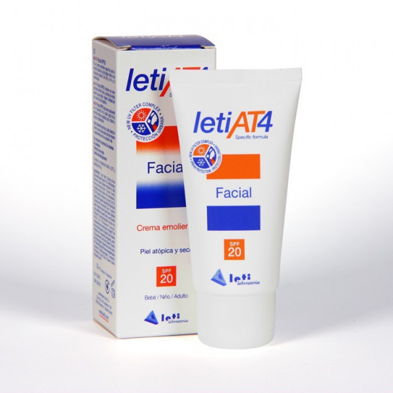 Leti At4 Facial Crema Emoliente SPF-20 Piel Atóp
