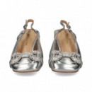 SIN TALON ESLABON STRASS PLATA