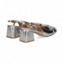 SIN TALON ESLABON STRASS PLATA