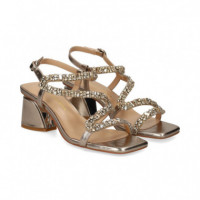 Onda Strass Multi Sandalia Bronce  ALMA EN PENA