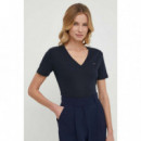 Camiseta de Corte Slim con Cuello de Pico de TOMMY HILFIGER