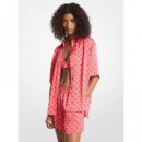 Empire Logo Camp Shrt Sea Coral  MICHAEL KORS