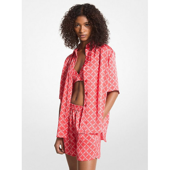 Empire Logo Camp Shrt Sea Coral  MICHAEL KORS