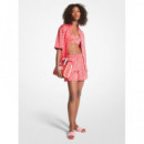 Empire Logo Camp Shrt Sea Coral  MICHAEL KORS