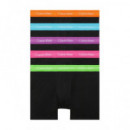Boxer Brief 5PK B- Gn Fl, Fus F, Dhl, Bl  CALVIN KLEIN