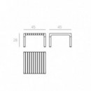 Mesa de Jardín Auxiliar Spritz 45X45 Cm. Color Negro Vondom®  VONDOM