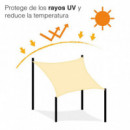 Toldo Vela Cuadrado 3.6X3.6 Mt Beige DONNA GARDEN