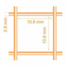 Tela Metálica Galv DONNA GARDEN 10.6X10.6X0.8MM 1X25M