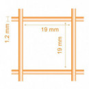 Tela Metálica Galv DONNA GARDEN 19X19X1.2MM 1X25M