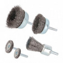 Juego 5 Cepillos Alambre para Taladro AICER