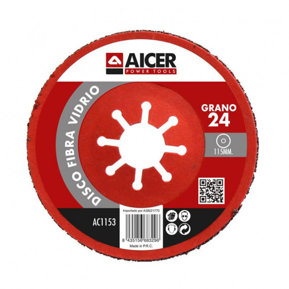 Disco Fibra de Vidrio Grano 24 AICER 115MM - Guanxe Atlantic Marketplace
