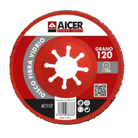 Disco Fibra de Vidrio Grano 120 AICER 115MM - Guanxe Atlantic Marketplace