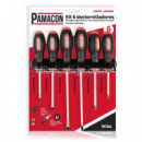 Juego 6 Pcs Destornilladores + Soporte PAMACON