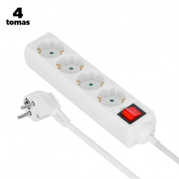 Base Multiple 4 Tomas Interruptor 3X1.5MM VOLTEN