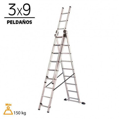 Escalera Aluminio AIRMEC (3 Tramos 3X9)
