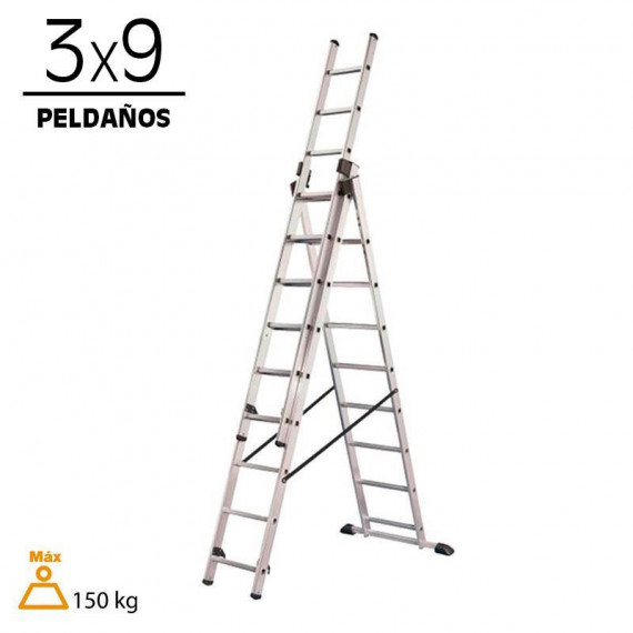 Escalera Aluminio AIRMEC (3 Tramos 3X9)